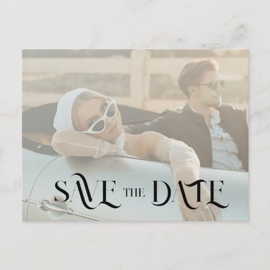 Minimale en chic Save The Date-uitnodiging Uitnodiging Briefkaart (Voorkant)