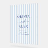 Minimale en chique blauwe Franse gepersonaliseerde Acryl Bord (Hoek)