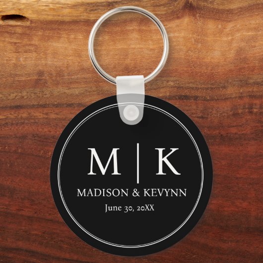 Minimale en chique bruiloft sleutelhanger (Achterkant)