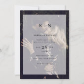 Minimale en chique foto overlay alles in één bruil kaart (Voorkant)