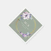 Minimale en chique Paarse Gold Sage Green | Bruilo Servet (Hoek)