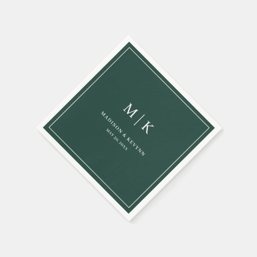 Minimale en chique salie groen | Trouwservetten Servet (Hoek)