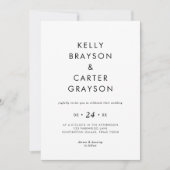 Minimale en chique typografie Script Photo Wedding Kaart (Voorkant)