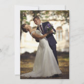 Minimale en chique Wildflower Boho Fotobruiloft Kaart (Achterkant)