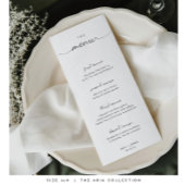 Minimale en chique zwart-wit bruiloft Menu
