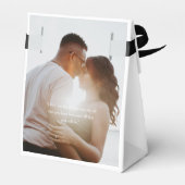 Minimale en chique zwart-wit foto Favoriet Box Bedankdoosjes (Achterkant)