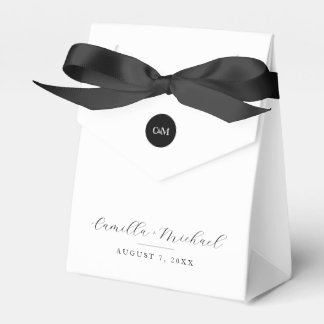 Minimale en chique zwart-wit foto Favoriet Box Bedankdoosjes