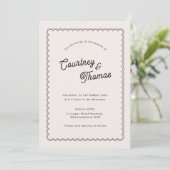 Minimale en eenvoudige gescallopeerde grensuitnodi kaart (Staand voorkant)