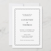 Minimale en eenvoudige gescallopeerde grensuitnodi kaart (Voorkant)