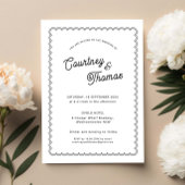 Minimale en eenvoudige gescallopeerde rand met RSV Kaart