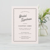 Minimale en eenvoudige gespleten bridal Luncheon Kaart (Staand voorkant)