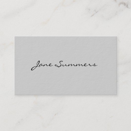 Minimale en eenvoudige pastel blauw grijs visitekaartje (Voorkant)