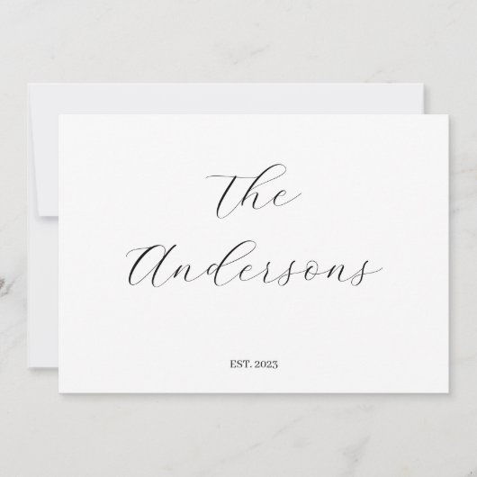 Minimale en eenvoudige persoonlijke bruiloft bedankkaart (Voorkant)