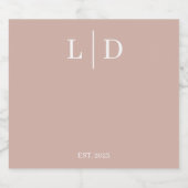 Minimale en eenvoudige persoonlijke bruiloft likeurfles etiket (Enkel label)