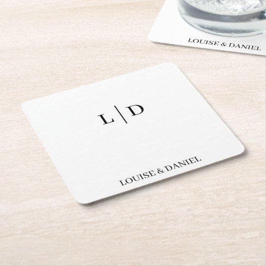 Minimale en eenvoudige persoonlijke kartonnen onderzetters (Schuin)