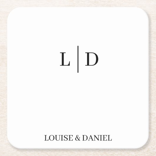 Minimale en eenvoudige persoonlijke kartonnen onderzetters (Voorkant)