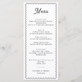 Minimale en eenvoudige scalloped border-menukaart menu (Voorkant)