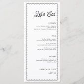 Minimale en eenvoudige scalloped border-menukaart menu (Voorkant)