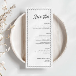 Minimale en eenvoudige scalloped border-menukaart menu
