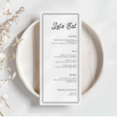 Minimale en eenvoudige scalloped border-menukaart menu