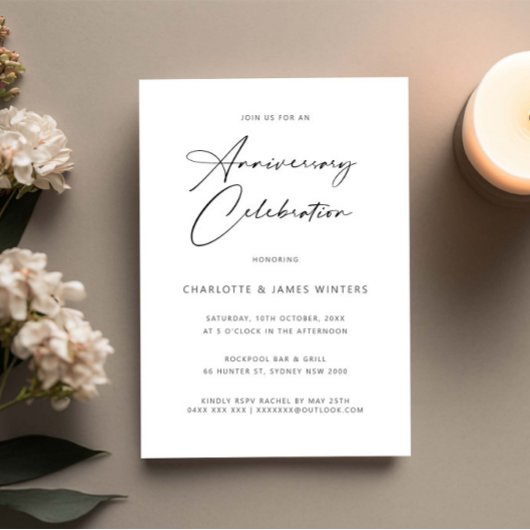 Minimale en eenvoudige trouwdag kaart