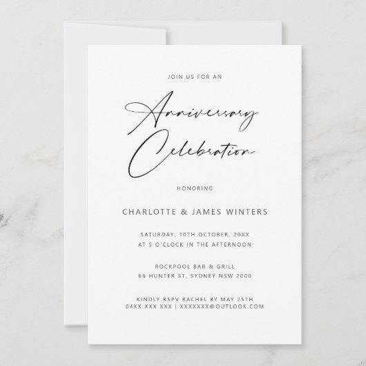 Minimale en eenvoudige trouwdag kaart (Voorkant)