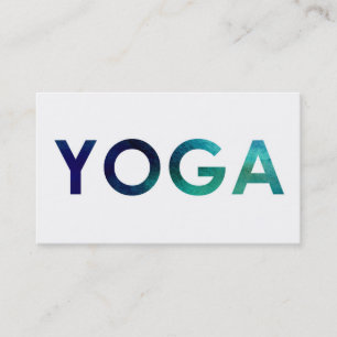 Minimale en eenvoudige waterkleurige Yoga-Visiteka Visitekaartje