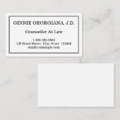 Minimale en elegante adviseur op het Visitekaartje (Voorkant / Achterkant)