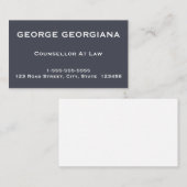 Minimale en elegante adviseur op het Visitekaartje (Voorkant / Achterkant)