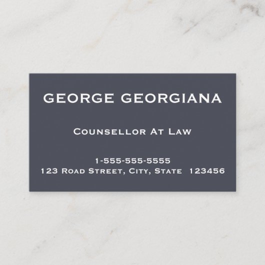 Minimale en elegante adviseur op het Visitekaartje (Voorkant)