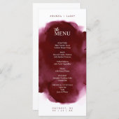 Minimale en elegante Kaart van het Menu van de Wat (Voorkant / Achterkant)