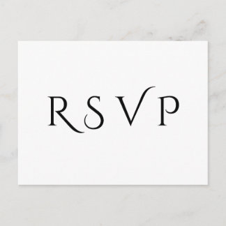 Minimale en elegante RSVP Post Kaart