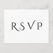 Minimale en elegante RSVP Post Kaart (Voorkant)