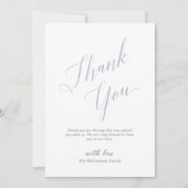 Minimale en elegante Script Baptisme Hartelijk dan Bedankkaart (Voorkant)