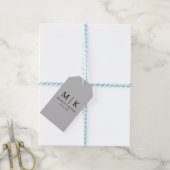 Minimale en elegante zwarte en witte monogram brui cadeaulabel (Met Touw)
