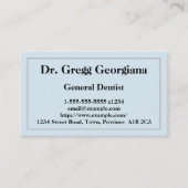 Minimale en elementaire algemene Visitekaartje (Voorkant)