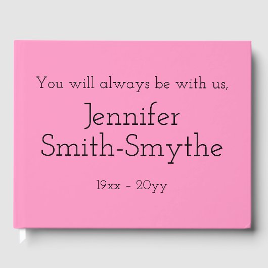 Minimale en elementaire begrafenis/Memorial Guest  Gastenboek (Voorkant)