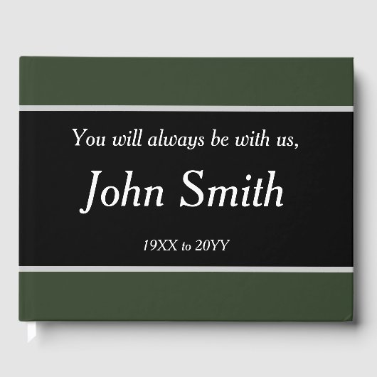 Minimale en elementaire begrafenis/Memorial Guestb Gastenboek (Voorkant)