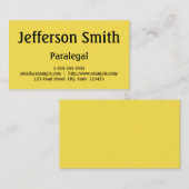 Minimale en elementaire paralegale Visitekaartje (Voorkant / Achterkant)