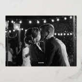 Minimale en grafische goudolie - Hartelijk dank -  Folie Uitnodiging (Achterkant)