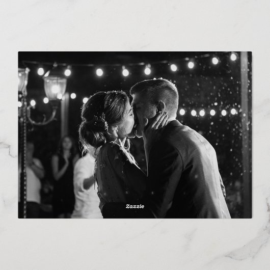 Minimale en grafische goudolie - Hartelijk dank - Folie Uitnodiging (Achterkant)