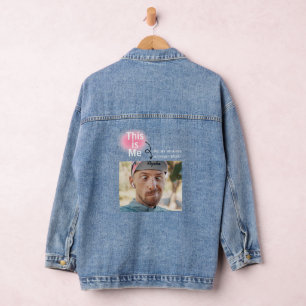 Minimale en grappige aangepaste foto toevoegen met denim jacket