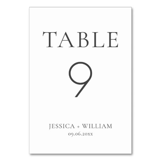 Minimale en legante bruiloft kaart (Achterkant)