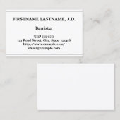Minimale en low-Key Barrister-Visitekaartje Visitekaartje (Voorkant / Achterkant)
