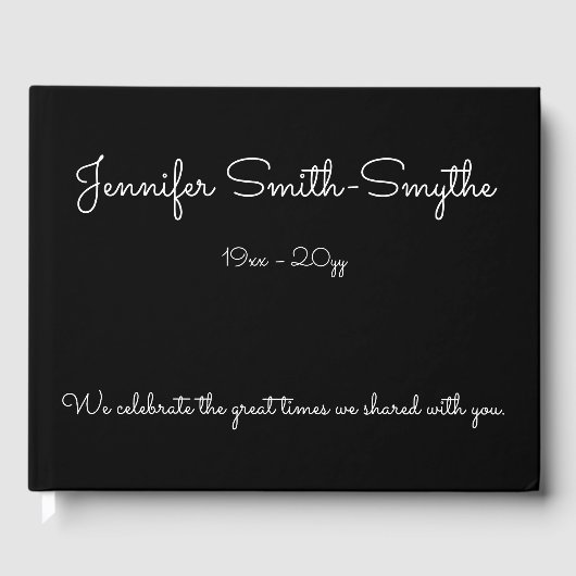 Minimale en minimale begrafenisgids gastenboek (Voorkant)