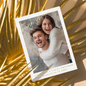 Minimale en moderne aangepaste bruiloft voor scrip folie feestdagen briefkaart