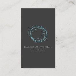 Minimale en moderne Designer Scribble Logo in blau Visitekaartje