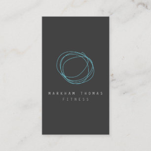 Minimale en moderne Designer Scribble Logo in blau Visitekaartje