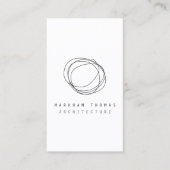 Minimale en moderne Designer Scribble Logo Visitekaartje (Voorkant)