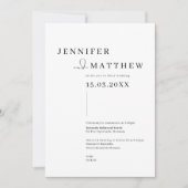 Minimale en moderne eenvoudige trouwuitnodiging kaart (Voorkant)